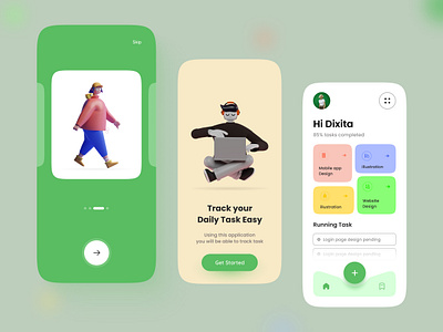 Task Management 3d app branding design graphic design illustration logo typography ui ux vector