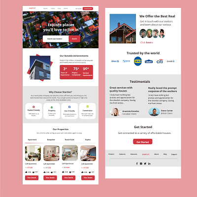 House agency landing page design ui ux