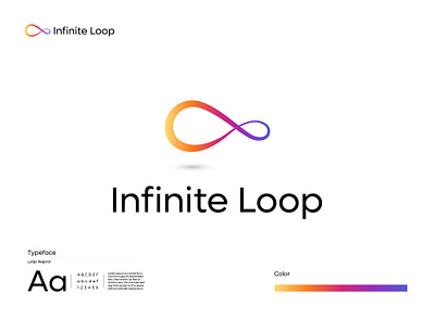 Modern Logo Design abstract art branding clean colorful creative design gradient graphic design illustration infinite instagram color line logo logo design minimal modern simple technology