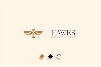 HAWKS DESIGN STUDIO LOGO DESIGN brand identity branding business logo design design studio flat graphic design hawks logo logo design logod minimal minimalist logo design