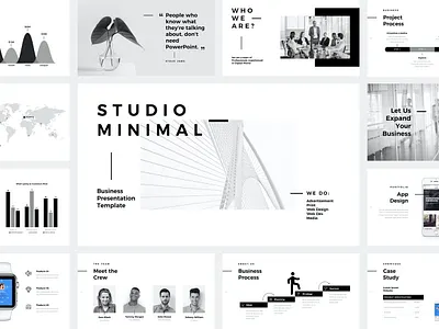 Studio Minimal Multipurpose Template clean colorful company corporate google slides keynote minimal modern multipurpose multipurpose template photography pitch deck portfolio powerpoint studio studio minimal unique web design web development website