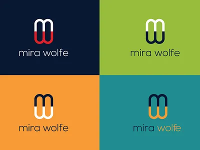 Mira Wolf Logo Design branding design graphic design illustration logo minimal typography vector