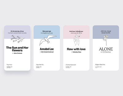 Poetry in Type: A Typography Exploration cards contrast exploration fonts graphic grotesk helvetica layout minimalist poetry storytelling typography visual design