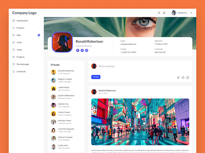 Deshboard Profile Page deshboard design profile profile page ui uiux user user page web webdesign