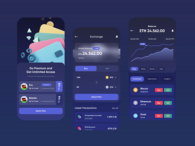 Zeck - Cryptocurrency Exchange App Concept app banking bitcoin buy crypto cryptocurrency design exchange illustration sell ui ux wallet