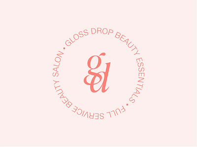 Monogram Badge - Gloss Drop badge beauty branding logo minimal monogram salon spa typography