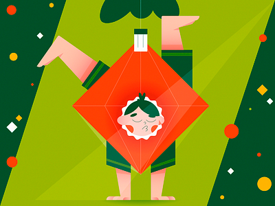 Christmas Toy Character character christmas cute decoration design festive flat geometrical gradient holiday illustration joy minimal new year pine tree toy tree vector winter xmas