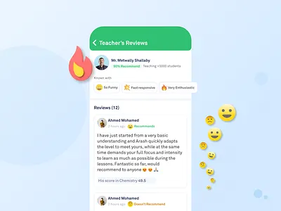 Teacher Reviews - Study Group - Social Learning Platform app education feedback group learn learning mobile mobile ui rating recommendation review reviews social learning student study teacher ui ux