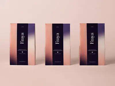 Fraya Skincare - Gift Box aesthetics box brand design brand identity branding cosmetic flower gift box gradient logo logotype packaging pattern skincare typography