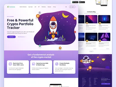 A Concept for Redesign CoinGecko crypto cryptocurrency illustration playfull redesign ui website