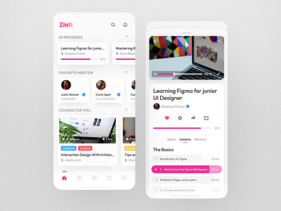 Zhift - Online course application app application class courses e learning education knowledge learn app lesson mobile app morva online online course study ui ux