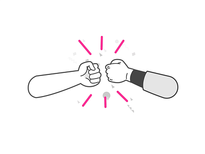 Fist Bump Animation animate design flat design gradient high five icon illustration punch vector