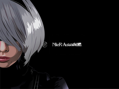 Vector Yorha 2B anime game graphic design illustration vector