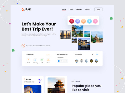 Travel Landing Page Design 2022 apps clean design homepage illustration landingpage logo responsive template travel trendy design ui ui ux website