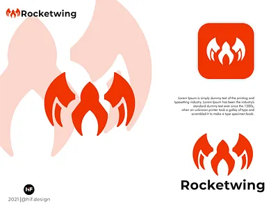 Rocketwing logo apparel graphic design