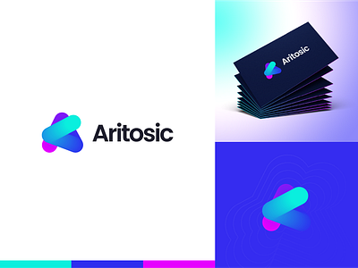 Modern Tech Logo - A logo branding - A monogram a letter logo branding creative gradient icon identity logo design logo designer logomark modern logo software symbol tech technology