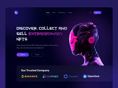 NFT Marketplace Header Exploration agency app design bitcoin blockchain coloful creativepeoples crypto app crypto art crypto exchange crypto wallet cryptocurrency exchange glassmorphism landing page nft art tocken trending ui virtual coin