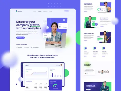 Lumintu - Saas Technology Website agency analytics business company fintech growth homepage landing page management marketing saas sales ui uiux ux web design website