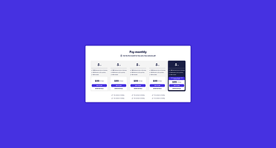 Comparison Table design ui website design