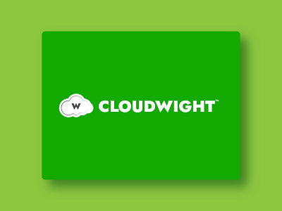 Cloudwight Logo branding cloud logo color company logo design graphic design green logo grey logo logo white logo