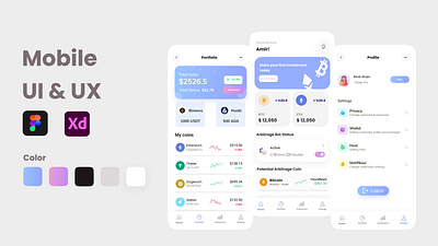 Crypto Arbitrage App UI app branding crypto design trading ui ux