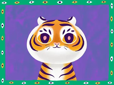 Very Tiger animation cat character cute hypno illustration lucky mascot newyear portrait tiger
