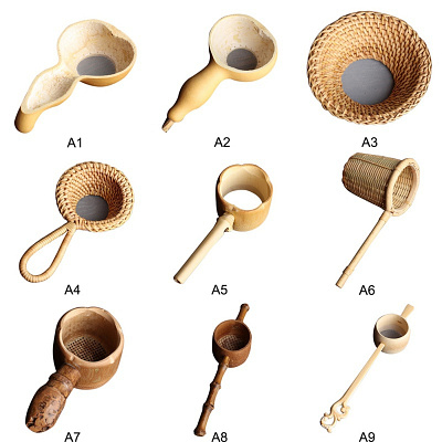 Bamboo Rattan Vintage Spout Tea Strainer design product