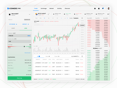 Trading Platform website - Light mode binance branding chart coinbase crypto deposit design dex exchange fiat money stock trade ui ux website withdraw