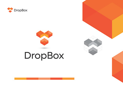 Modern Dropbox Logo design 3d app box branding clean creative design emblem graphic design iconic illustration logo logo design midea minimal modern professional tec technology unique