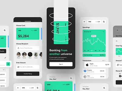 Banking App Concept app app design bank bank card banking banking app finance finance app fintech interface management app minimal mobile mobile banking money app online bank ui ui visual design user interface ux