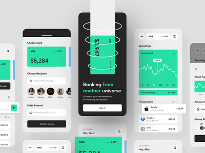 Banking App Concept app app design bank bank card banking banking app finance finance app fintech interface management app minimal mobile mobile banking money app online bank ui ui visual design user interface ux