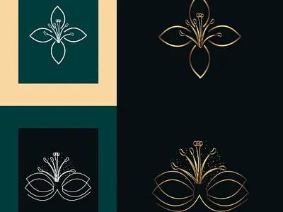 Flower logomark concept branding graphic design logo