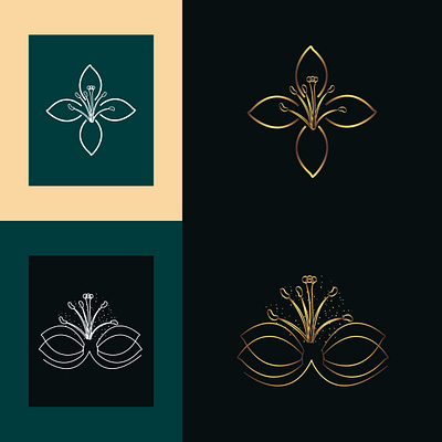 Flower logomark concept branding graphic design logo