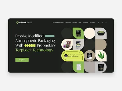 Grove Bags branding cannabis design development illustration logo minimal studio trend ui web website website design wordpress
