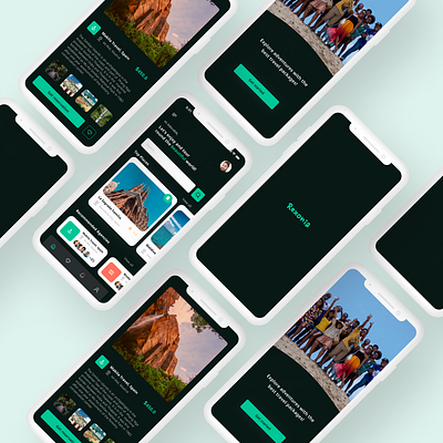 Travel app concept branding colorful darkmode design minimal design relaxation uxdesign travel app uidesign