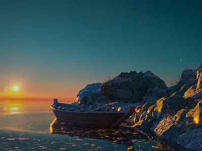 boat 3d 3dillustration art blender blender3d design graphic design illustration nft