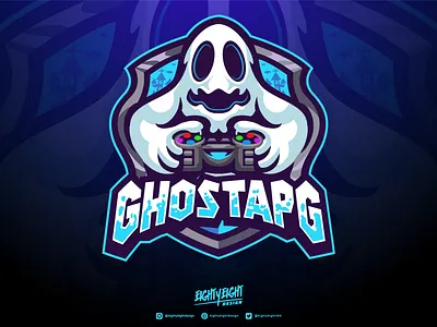 GhostApg - Custom Mascot Logo For Youtube Streamer discord emoji emotes esport mascot mascot logo nft sport sticker streamer twitch youtube
