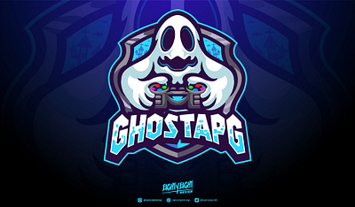 GhostApg - Custom Mascot Logo For Youtube Streamer discord emoji emotes esport mascot mascot logo nft sport sticker streamer twitch youtube