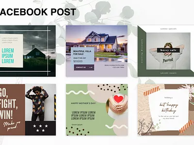 Facebook Post Template app branding design graphic design post product social media post typography ux