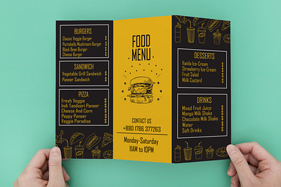 Restaurant Food Menu Card Design brochure flyer food food flyer food menu design menu caard restaurant