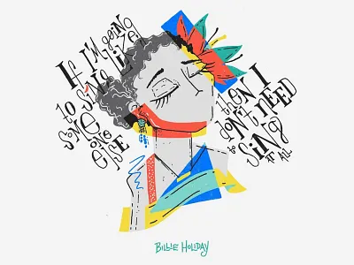 Through Their Words - Billie Holiday billie holiday illustration song lyrics through their words