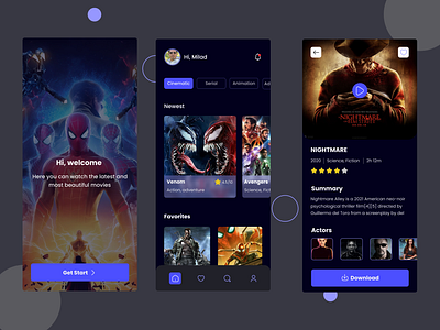 Movie Online App applicationui applictionuiux appmovieui appui appux design desinger figma graphic design ui uidesigner uiuux uiux ux