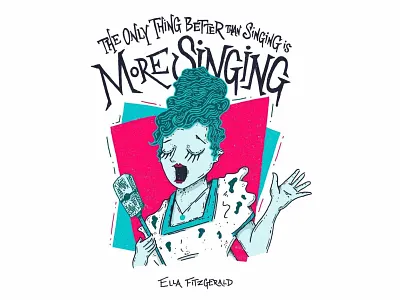 Through Their Words - Ella Fitzgerald ella fitzgerald illustration song lyrics throughtheirwords