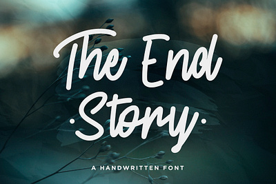 The End Story - Handwritten Font apparel branding design display handwritten illustration logo modern poster quotes script ui