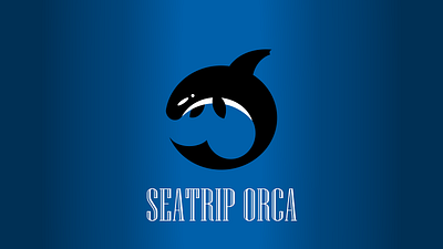 Seatrip Orca first illustrator logo orca sea