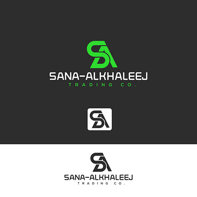 Sanna-Alkhaleej graphic design initial logos logo design simple logos