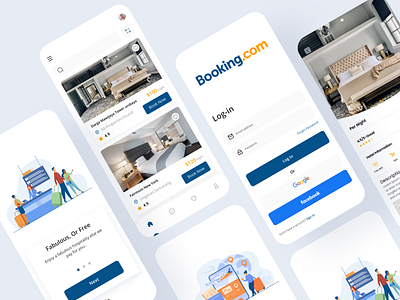 Hotel Booking App app ui booking app design flat booking app flight booking app hotel booking illustration ios app design mobil app mobile design real estate app rent app ui ui design