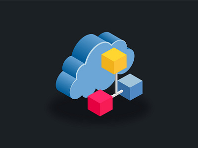 Cloud Network 👇 3d icon blender computing