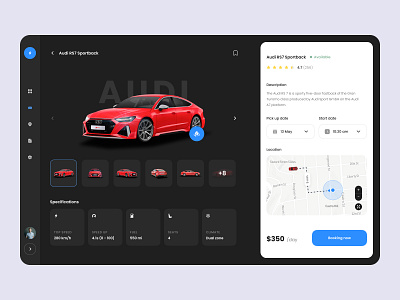 Car Rental Dashboard app bike car dashboard delivery map rental ride taxi ui ux web webapp website