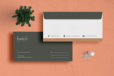 Branding Identity & Stationery Set brand brand stationery branding business card company corporate creative design envelope folder identity letterhead mockup modern print printing simple stationery word